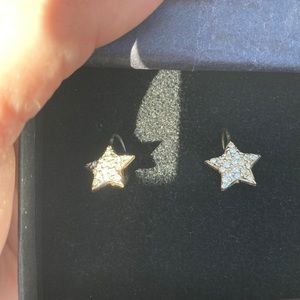 Rare vintage set butler and Wilson star and moon earrings